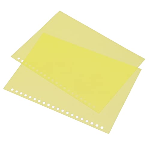 Bindungsabdeckung, 20 Löcher aus 50 PCs Papierschutz für Notebooks (Gelb) von Tomantery