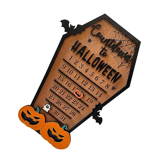 Halloween -Kalenderschild, Countdown von Halloween Spooky Exquisite Boxwood Resistant für den Tisch für den Tisch Halloween -Kalenderschild, Countdown von Halloween Spooky Exquisite Boxwood Resistant für den Tisch für den Tisch von Tomantery