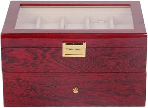 20 Grids Holz Uhrenbox Schmuck Organizer Armband Halskette Anhänger Aufbewahrungskoffer von Tomator