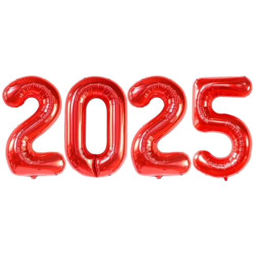 Dekoration zum Abschluss 2025, XXL-Luftballons, rot, groß, aus Aluminium, 75 cm, für Dekoration für Abschlussfeier 2025, Zubehör für Foto, Abschluss 2025, Grundschule für Kinder. Dekoration zum Abschluss 2025, XXL-Luftballons, rot, groß, aus Aluminium, 75 cm, für Dekoration für Abschlussfeier 2025, Zubehör für Foto, Abschluss 2025, Grundschule für Kinder. von Tomatoys