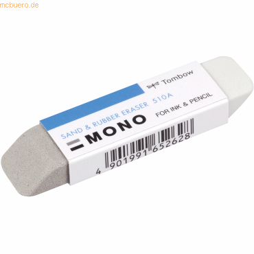 10 x Tombow Radierer Mono sand und rubber Naturkautschuk weiß/grau von Tombow