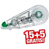 15 + 5 GRATIS: 15 Tombow Korrekturroller MONO air 4,2 mm + GRATIS 5 St. von Tombow