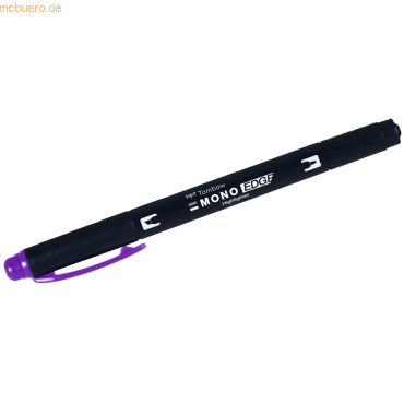 4 x Tombow Textmarker Mono edge Keil- und Rundspitze purple von Tombow