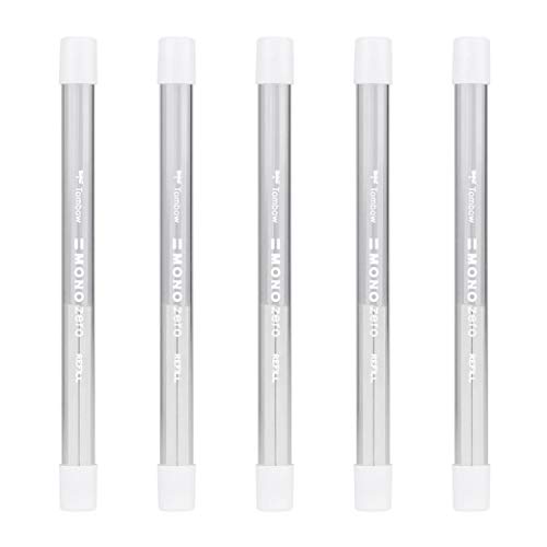 5x Tombow ER-KUS Nachfüllung für Präzisionsradierer MONO zero eckige Spitze, 2.5 mm x 5 mm von Tombow