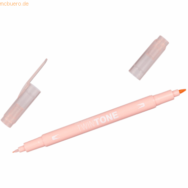 6 x Tombow Doppelfasermaler TwinTone Rund- und Finelinerspitze coral p von Tombow