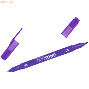 6 x Tombow Doppelfasermaler TwinTone Rund- und Finelinerspitze grape von Tombow