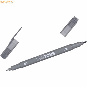 6 x Tombow Doppelfasermaler TwinTone Rund- und Finelinerspitze grey von Tombow