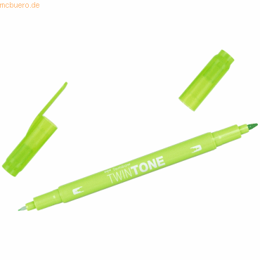 6 x Tombow Doppelfasermaler TwinTone Rund- und Finelinerspitze lime gr von Tombow