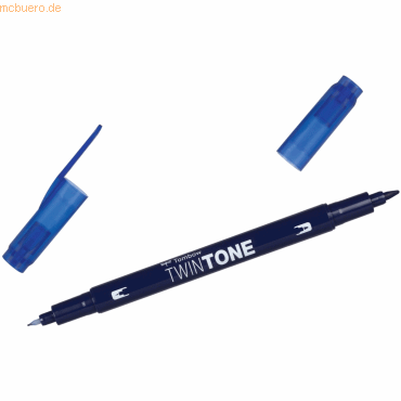 6 x Tombow Doppelfasermaler TwinTone Rund- und Finelinerspitze navy von Tombow