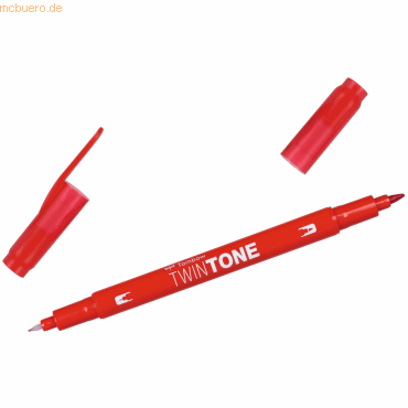 6 x Tombow Doppelfasermaler TwinTone Rund- und Finelinerspitze red von Tombow