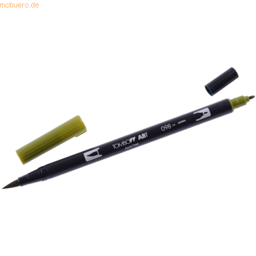 6 x Tombow Dual-Fasermaler ABT mit Rundspitze/Pinselspitze avocado von Tombow