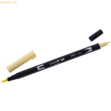 6 x Tombow Dual-Fasermaler ABT mit Rundspitze/Pinselspitze baby yellow von Tombow