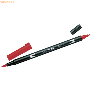 6 x Tombow Dual-Fasermaler ABT mit Rundspitze/Pinselspitze carmine von Tombow