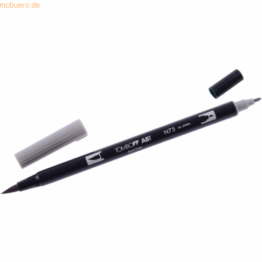 6 x Tombow Dual-Fasermaler ABT mit Rundspitze/Pinselspitze cool grey 3 von Tombow