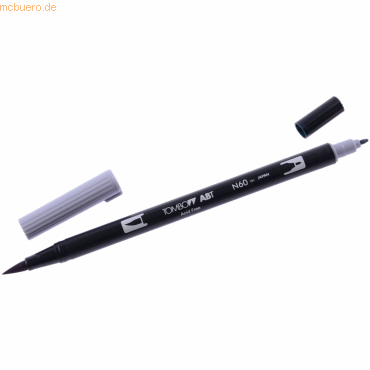 6 x Tombow Dual-Fasermaler ABT mit Rundspitze/Pinselspitze cool grey 6 von Tombow