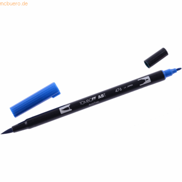 6 x Tombow Dual-Fasermaler ABT mit Rundspitze/Pinselspitze cyan von Tombow