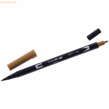 6 x Tombow Dual-Fasermaler ABT mit Rundspitze/Pinselspitze dark ochre von Tombow