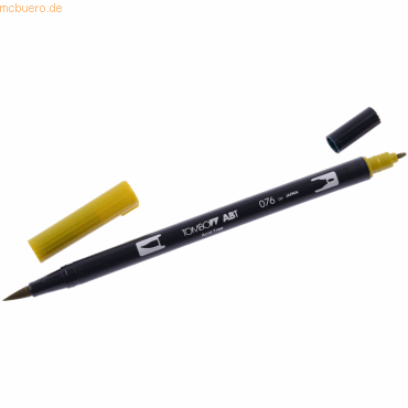 6 x Tombow Dual-Fasermaler ABT mit Rundspitze/Pinselspitze green ochre von Tombow