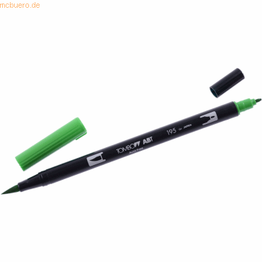 6 x Tombow Dual-Fasermaler ABT mit Rundspitze/Pinselspitze light green von Tombow