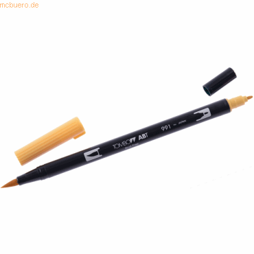 6 x Tombow Dual-Fasermaler ABT mit Rundspitze/Pinselspitze light ochre von Tombow