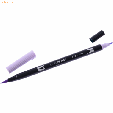 6 x Tombow Dual-Fasermaler ABT mit Rundspitze/Pinselspitze lilac von Tombow