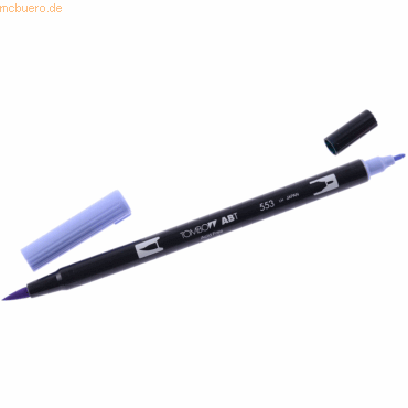 6 x Tombow Dual-Fasermaler ABT mit Rundspitze/Pinselspitze mist purple von Tombow