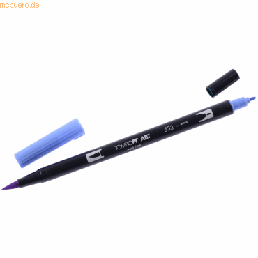 6 x Tombow Dual-Fasermaler ABT mit Rundspitze/Pinselspitze paecock blu von Tombow