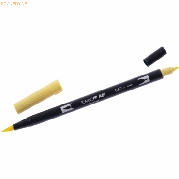 6 x Tombow Dual-Fasermaler ABT mit Rundspitze/Pinselspitze pale yellow von Tombow