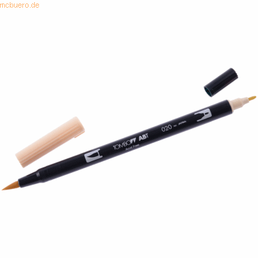 6 x Tombow Dual-Fasermaler ABT mit Rundspitze/Pinselspitze peach von Tombow