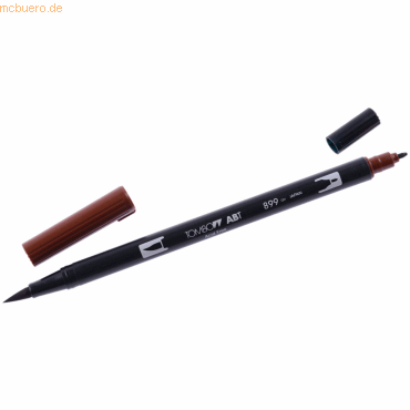 6 x Tombow Dual-Fasermaler ABT mit Rundspitze/Pinselspitze redwood von Tombow