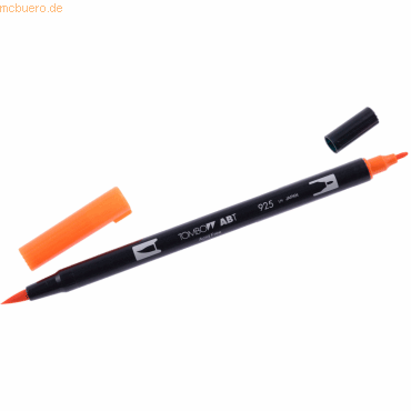 6 x Tombow Dual-Fasermaler ABT mit Rundspitze/Pinselspitze scarlet von Tombow