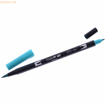 6 x Tombow Dual-Fasermaler ABT mit Rundspitze/Pinselspitze sea blue von Tombow