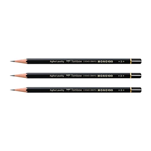 Tombow Set 3 Bleistifte Papier Mono 100 héxagonal Mine 2 mm bruchsicher B von 1 von Tombow