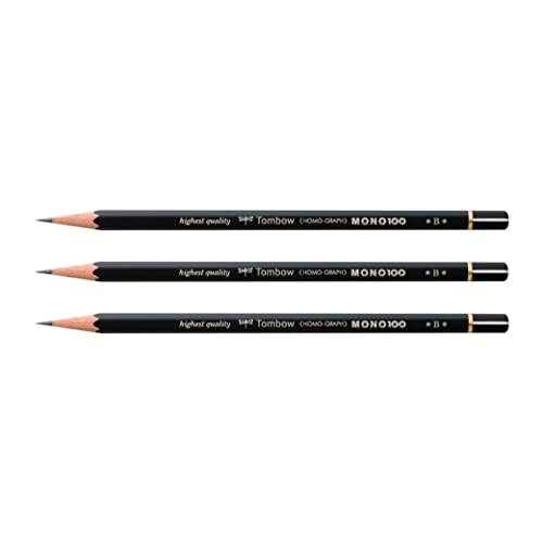 Tombow Set 3 Bleistifte Papier Mono 100 héxagonal Mine 2 mm bruchsicher B von 1 von TOMBOW