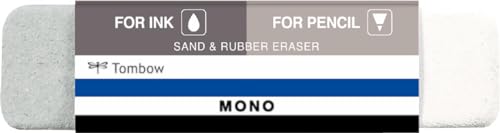 Tombow MONO sand & rubber Radierer, Kombi-Radierer für Bleistift und Tinte, aus Naturkautschuk, PVC-frei von Tombow