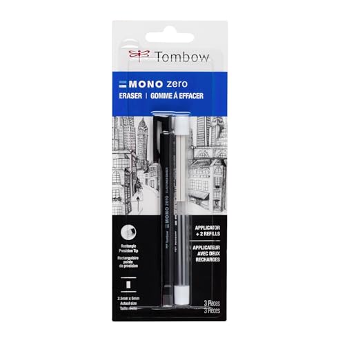 Tombow 57317 Mono Zero Radiergummi, rechteckig, 2,5 mm, Präzisionsspitze, Stift mit Nachfüllmine. Tombow 57317 Mono Zero Radiergummi, rechteckig, 2,5 mm, Präzisionsspitze, Stift mit Nachfüllmine. von Tombow