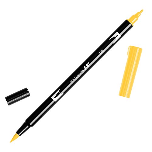 Tombow ABT-025 Fasermaler Dual Brush Pen mit zwei Spitzen, hellorange, 1 Stück (1er Pack) von Tombow