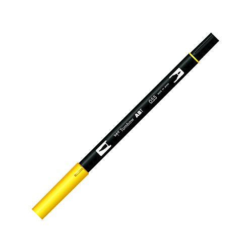 Tombow ABT-055 Fasermaler Dual Brush Pen mit zwei Spitzen, process yellow von Tombow