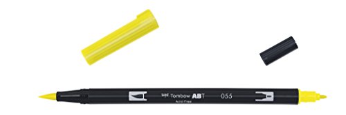 Tombow ABT-055 Fasermaler Dual Brush Pen mit zwei Spitzen, process yellow von Tombow