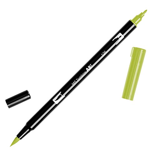 Tombow ABT-126 Fasermaler Dual Brush Pen mit zwei Spitzen, light olive von Tombow