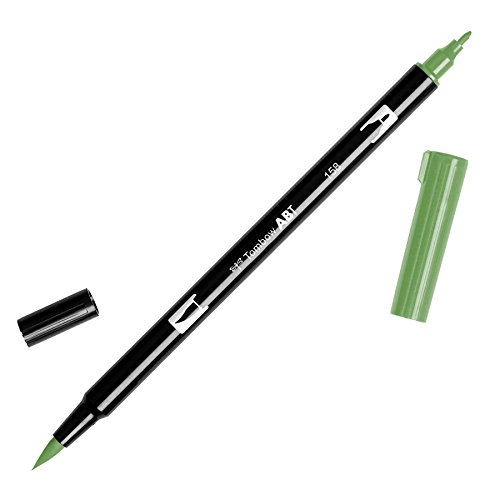 Tombow ABT-158 Fasermaler Dual Brush Pen mit zwei Spitzen, dark olive von Tombow