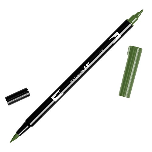 Tombow ABT-177 Fasermaler Dual Brush Pen mit zwei Spitzen, dark jade von Tombow