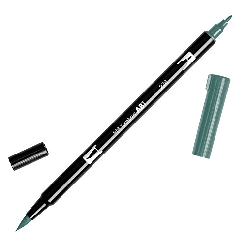 Tombow ABT-228 Fasermaler Dual Brush Pen mit zwei Spitzen, grey green von Tombow