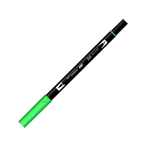 Tombow ABT-245 Fasermaler Dual Brush Pen mit zwei Spitzen, sap green, 1 Stück (1er Pack) von Tombow