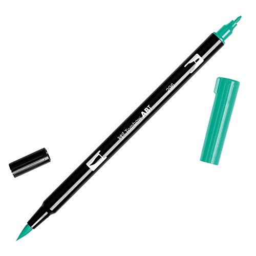 Tombow ABT-296 Fasermaler Dual Brush Pen mit zwei Spitzen, green, 1 Stück (1er Pack) von Tombow