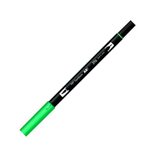 Tombow ABT-296 Fasermaler Dual Brush Pen mit zwei Spitzen, green, 1 Stück (1er Pack) von Tombow