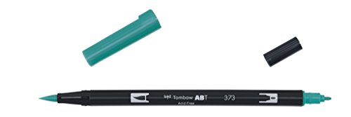 Tombow ABT-373 Fasermaler Dual Brush Pen mit zwei Spitzen, sea blue von Tombow