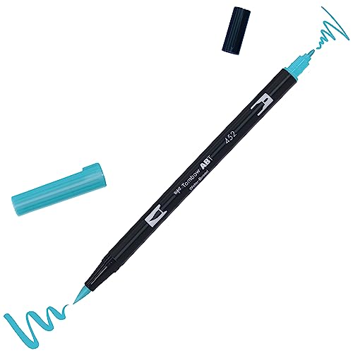 Tombow ABT-452 Fasermaler Dual Brush Pen mit zwei Spitzen, process blue, 1 Stück (1er Pack) von Tombow