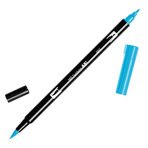 Tombow ABT-493 Fasermaler Dual Brush Pen mit zwei Spitzen, reflex blue, 1 Stück (1er Pack) von Tombow