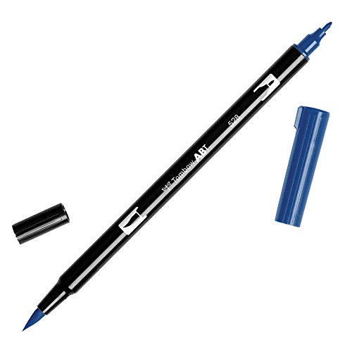 Tombow ABT-528 Fasermaler Dual Brush Pen mit zwei Spitzen, navy blue von Tombow